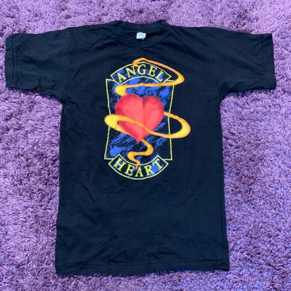 Vintage Angel Heart Bonnie Tyler Tour 1993 April Black T-Shirt, Size Large L